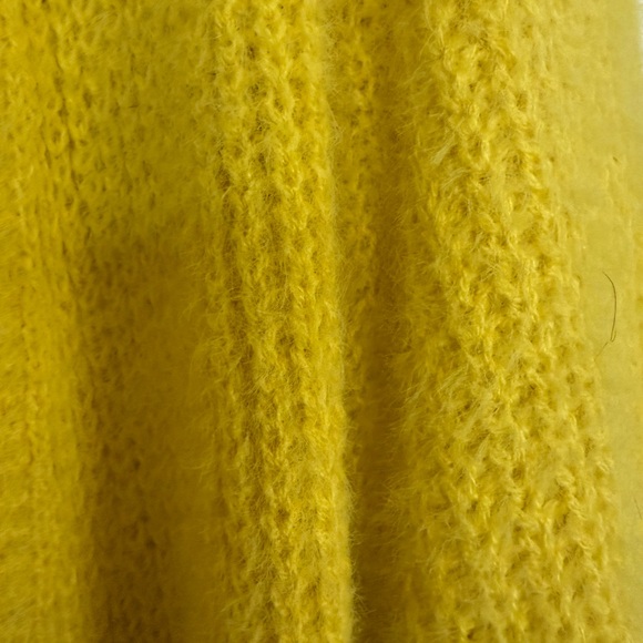 Cozy Open-Front Yellow Cardigan Sweater large Lane tree - Picture 4 of 11